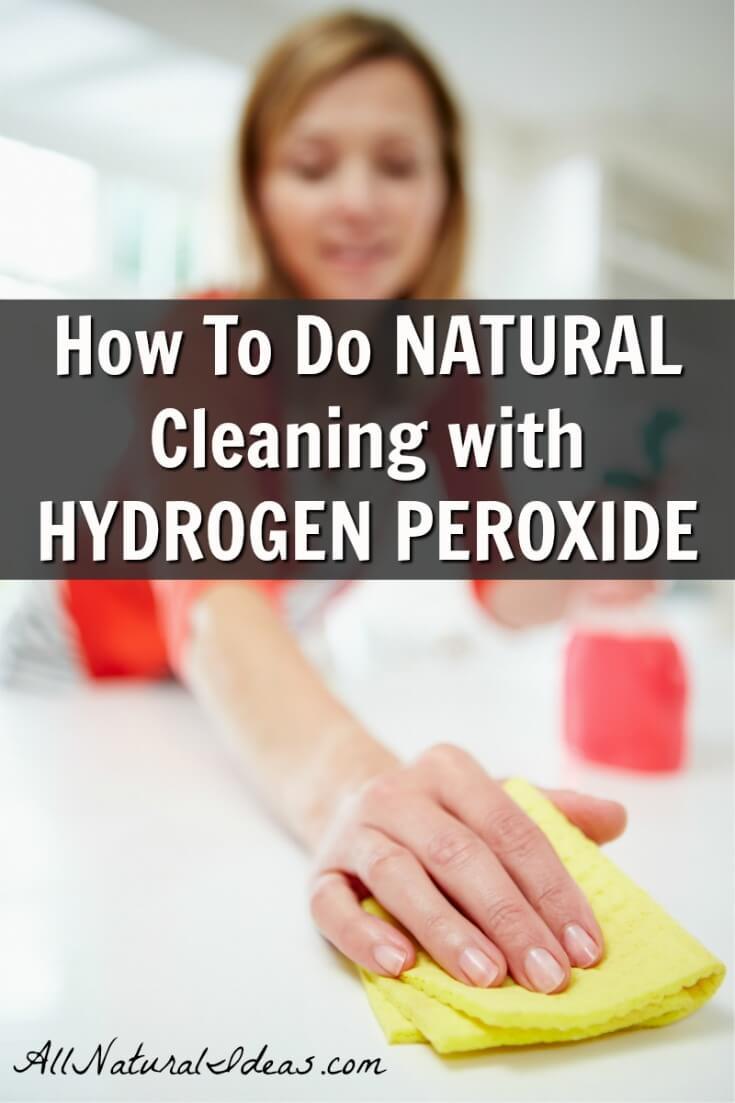 One of the items you likely have in your first aid kit has another purpose. Cleaning with hydrogen peroxide is a fantastic way to clean without chemicals. | allnaturalideas.com