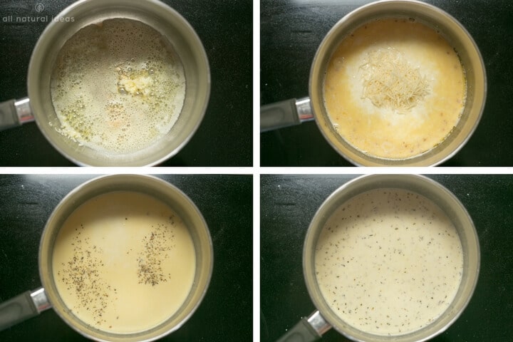 White pasta sauce recipe and how to make zoodles perfectly