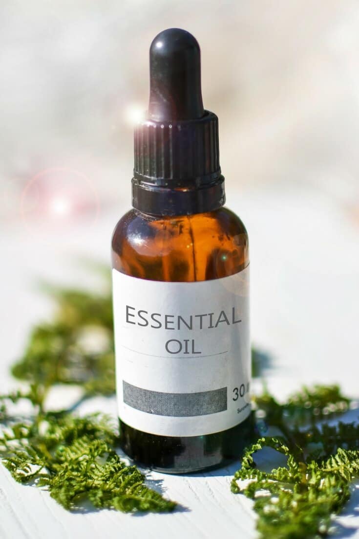 A 30 ml bottle of essential oil blend for eczema