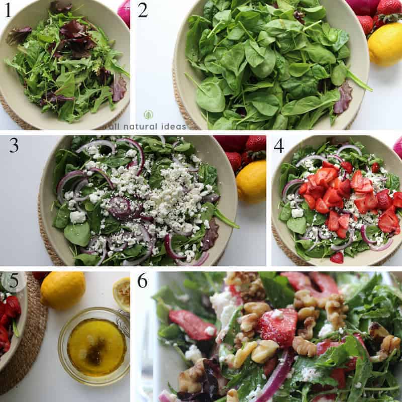 How to make an easy spinach strawberry walnut salad