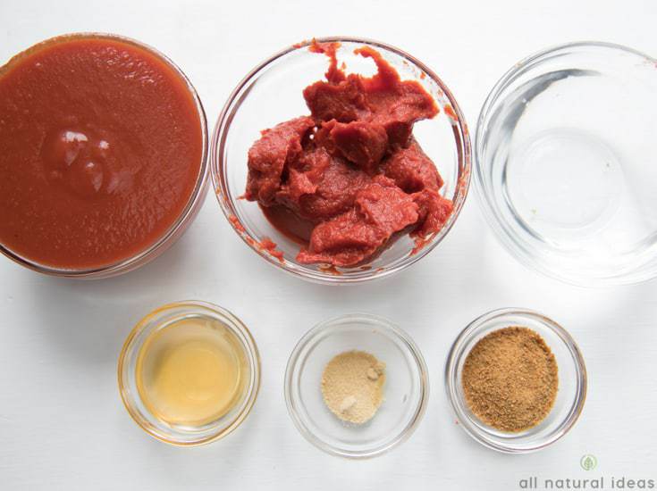 Ingredients for the best homemade paleo ketchup