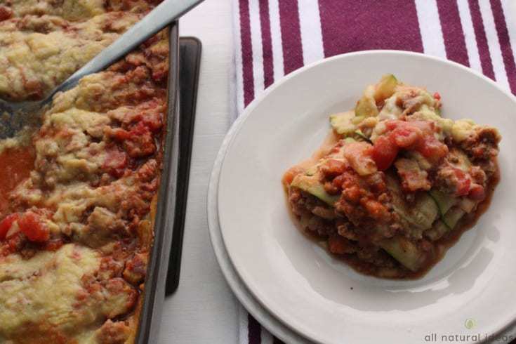 Serving up an easy paleo zucchini lasagna